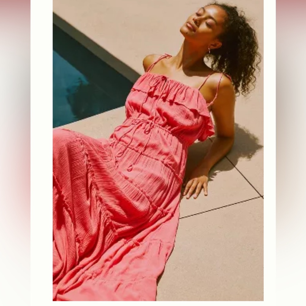 By Anthropologie Tiered A-Line Dress Size S